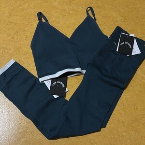 The Upside Women's Dark Teal Sports Bra and Leggings Set
